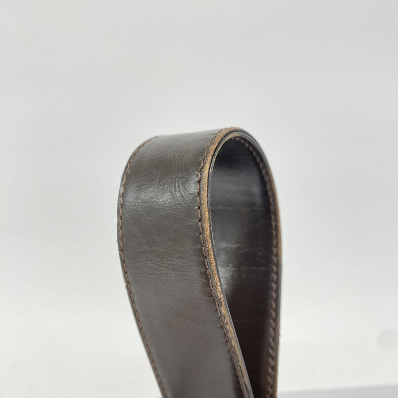 【5he5272-h】グッチ ハンドバッグ バンブー 001 2058 1577 5 ナイロン ブラウン シルバー金具【中古】レディース