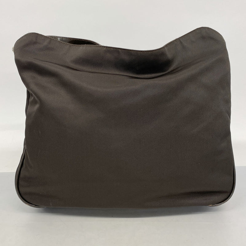 【5he5272-h】グッチ ハンドバッグ バンブー 001 2058 1577 5 ナイロン ブラウン シルバー金具【中古】レディース