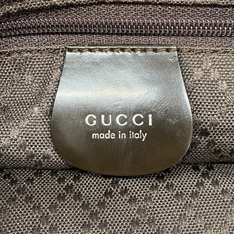 【5he5272-h】グッチ ハンドバッグ バンブー 001 2058 1577 5 ナイロン ブラウン シルバー金具【中古】レディース