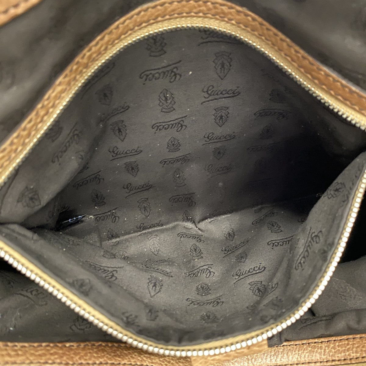 【5he5281-h】グッチ トートバッグ バンブー グッチシマ 232947 レザー ブラウン シルバー金具【中古】レディース