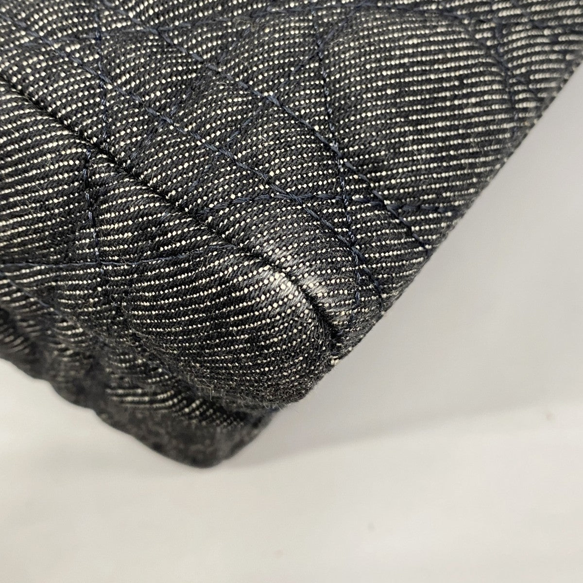 【5he5282-h】クリスチャンディオール ハンドバッグ カナージュ レディディオール デニム ブラック シルバー金具【中古】レディース