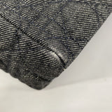【5he5282-h】クリスチャンディオール ハンドバッグ カナージュ レディディオール デニム ブラック シルバー金具【中古】レディース