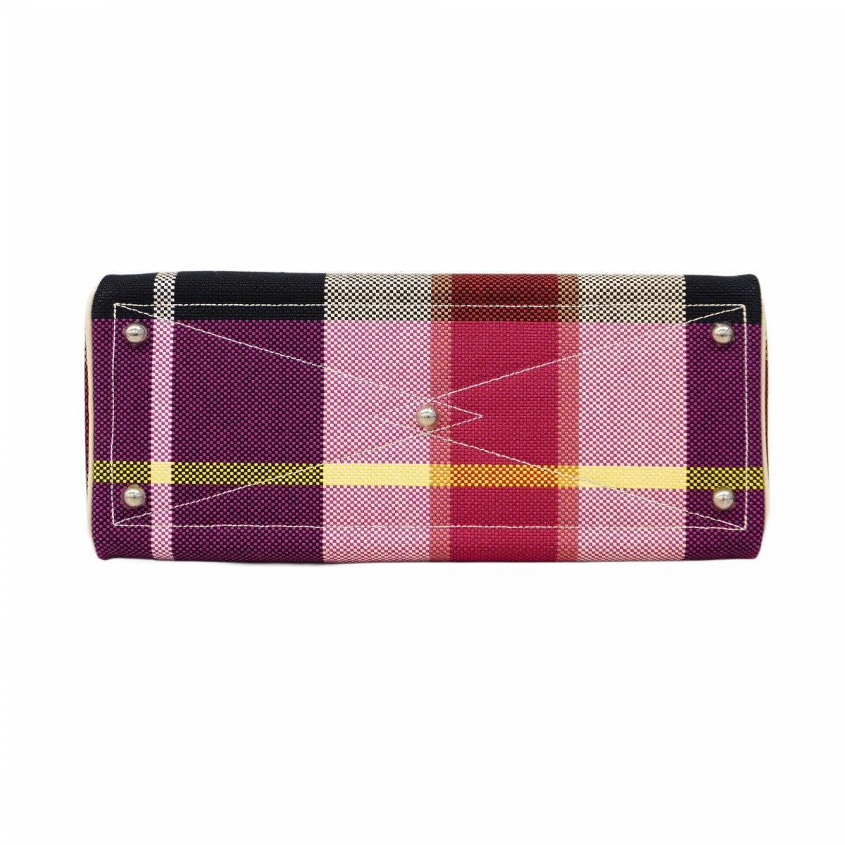 【5he5329-h】エルメス ハンドバッグ ヴィクトリア3 35 キャンバス マルチカラー シルバー金具 B刻印【中古】レディース