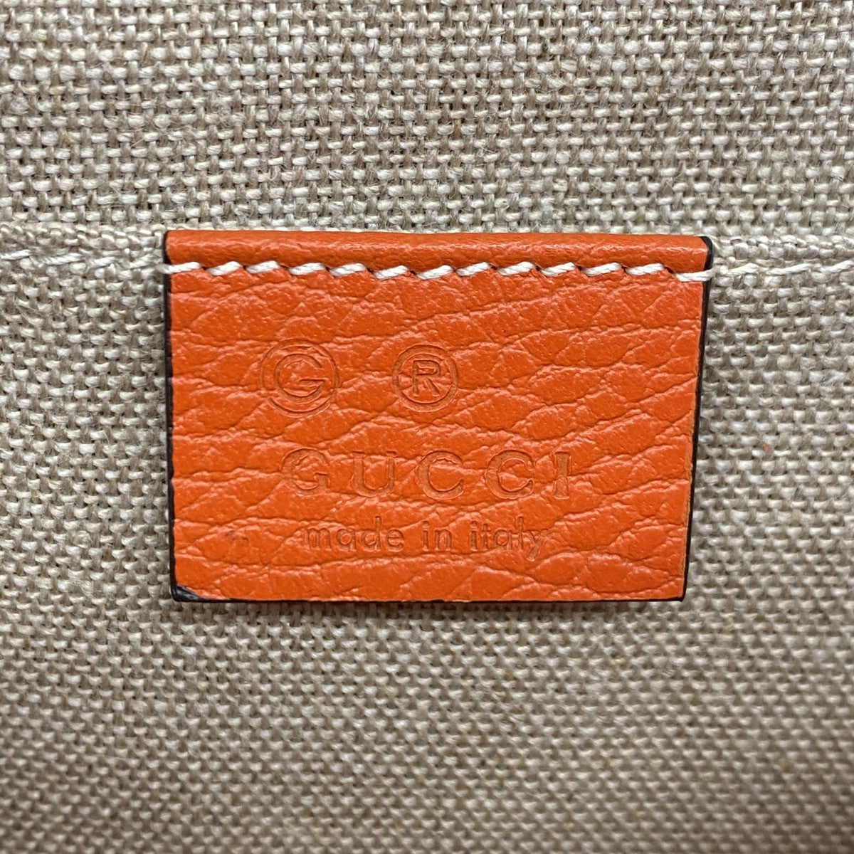【5he5338-b-h】グッチ ショルダーバッグ インターロッキングG 510304 レザー オレンジ シャンパンゴールド金具【中古】レディース
