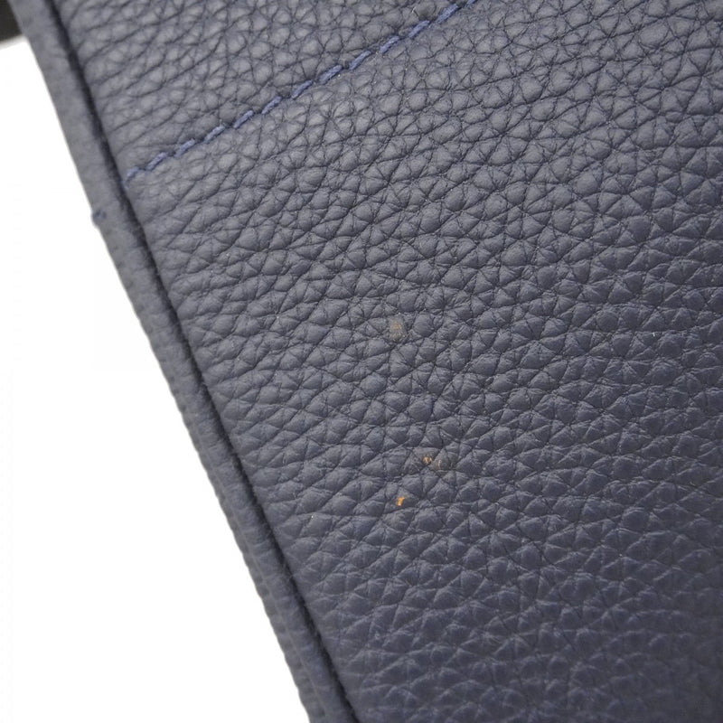 【5he5344-h】エルメス ハンドバッグ オータクロア40 トゴ ブラック ブルーニュイ シルバー金具 C刻印【中古】メンズ