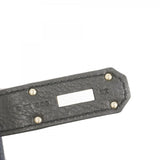 【5he5344-h】エルメス ハンドバッグ オータクロア40 トゴ ブラック ブルーニュイ シルバー金具 C刻印【中古】メンズ
