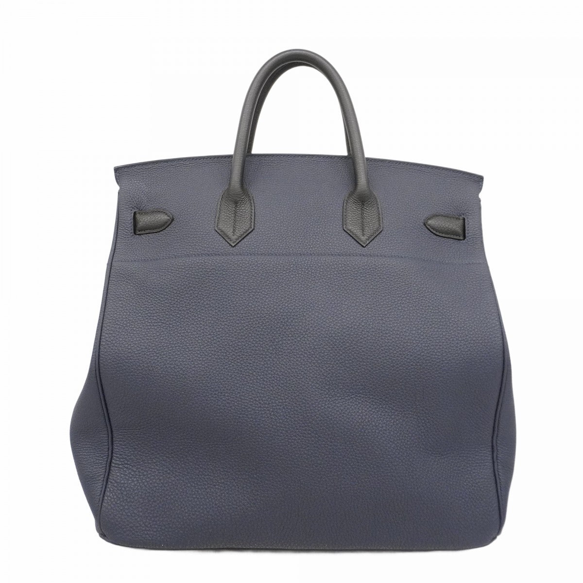【5he5344-h】エルメス ハンドバッグ オータクロア40 トゴ ブラック ブルーニュイ シルバー金具 C刻印【中古】メンズ