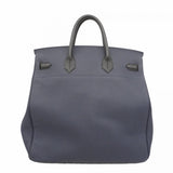 【5he5344-h】エルメス ハンドバッグ オータクロア40 トゴ ブラック ブルーニュイ シルバー金具 C刻印【中古】メンズ