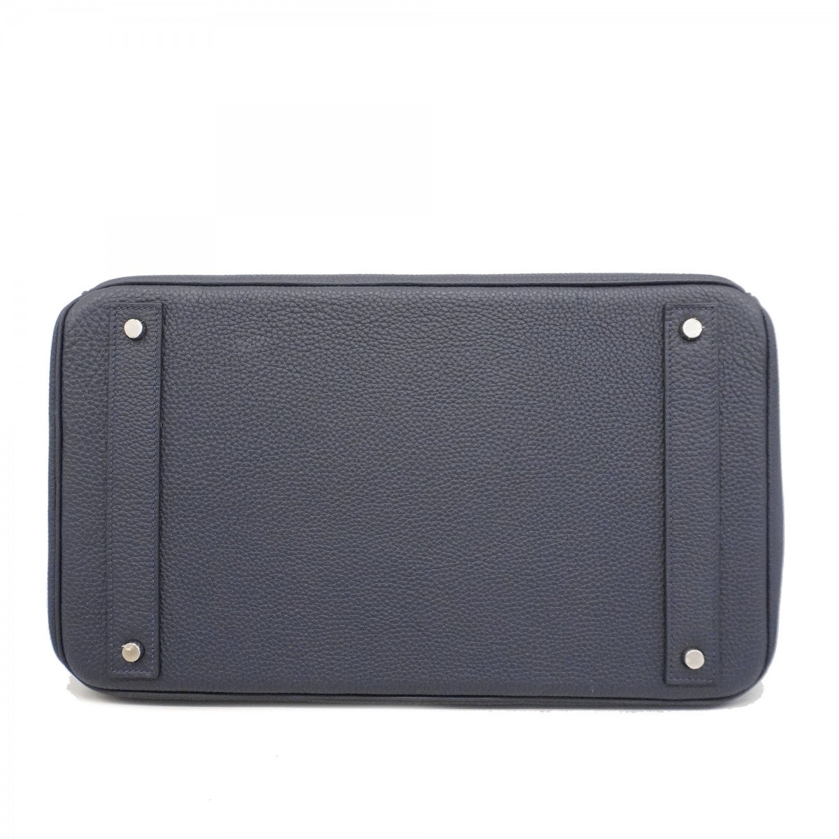 【5he5344-h】エルメス ハンドバッグ オータクロア40 トゴ ブラック ブルーニュイ シルバー金具 C刻印【中古】メンズ