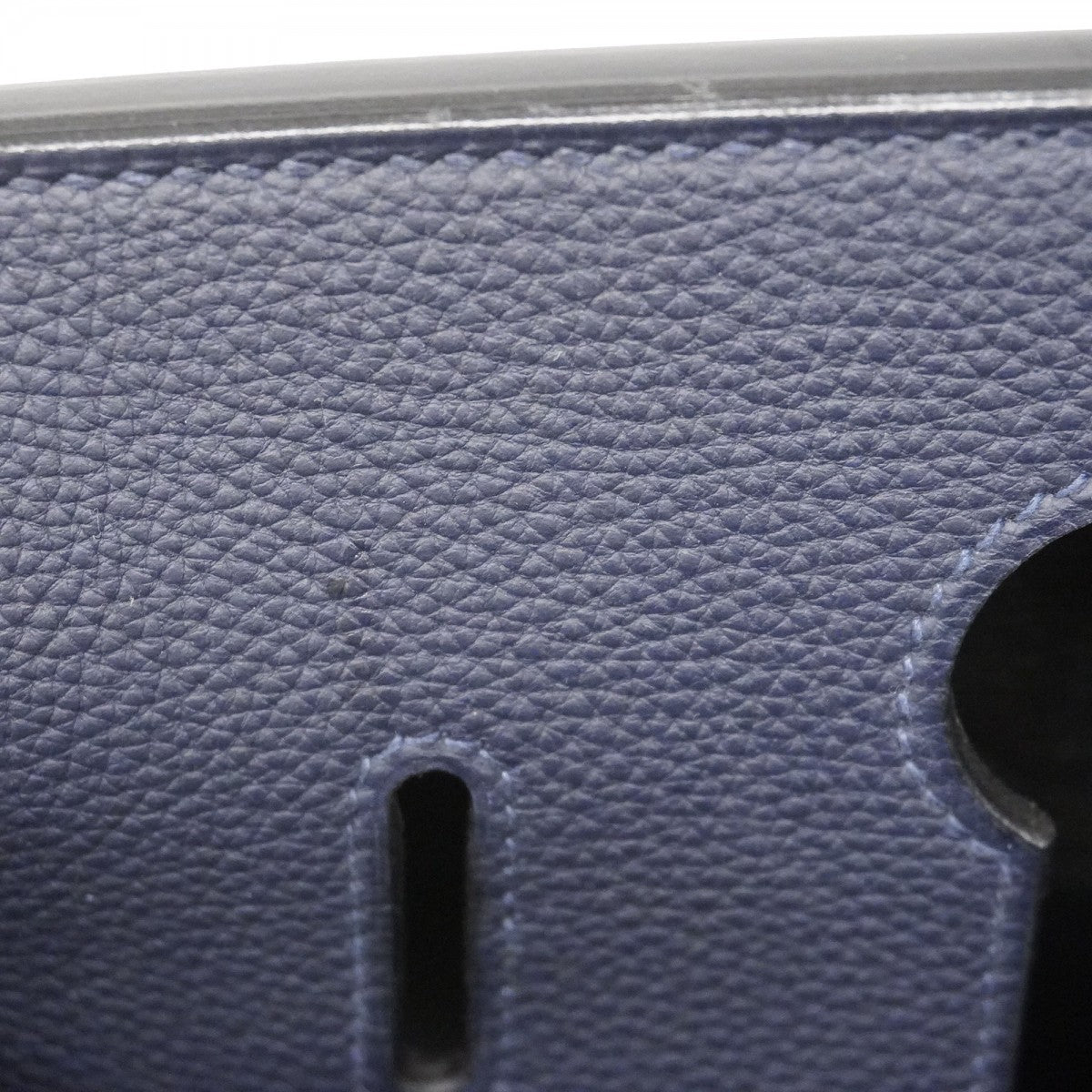 【5he5344-h】エルメス ハンドバッグ オータクロア40 トゴ ブラック ブルーニュイ シルバー金具 C刻印【中古】メンズ