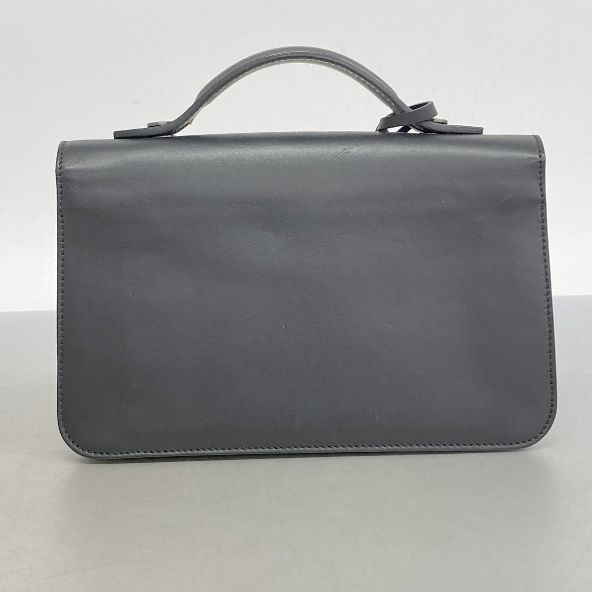 【5he5356-b-h】フェンディ ハンドバッグ ズッカ レザー ブラック シルバー金具【中古】メンズ