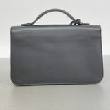 【5he5356-b-h】フェンディ ハンドバッグ ズッカ レザー ブラック シルバー金具【中古】メンズ