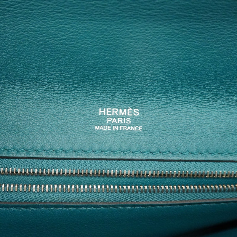 【5he5364-e】エルメス ハンドバッグ ヴァンキャトル35 トゴ ヴェールボスフォール ゴールド/シルバー金具 D刻印【中古】レディース