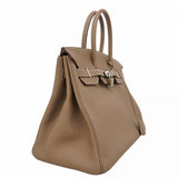 ★SALE【5he5370-h】エルメス ハンドバッグ バーキン35 トゴ エトゥープ シルバー金具 D刻印【中古】レディース