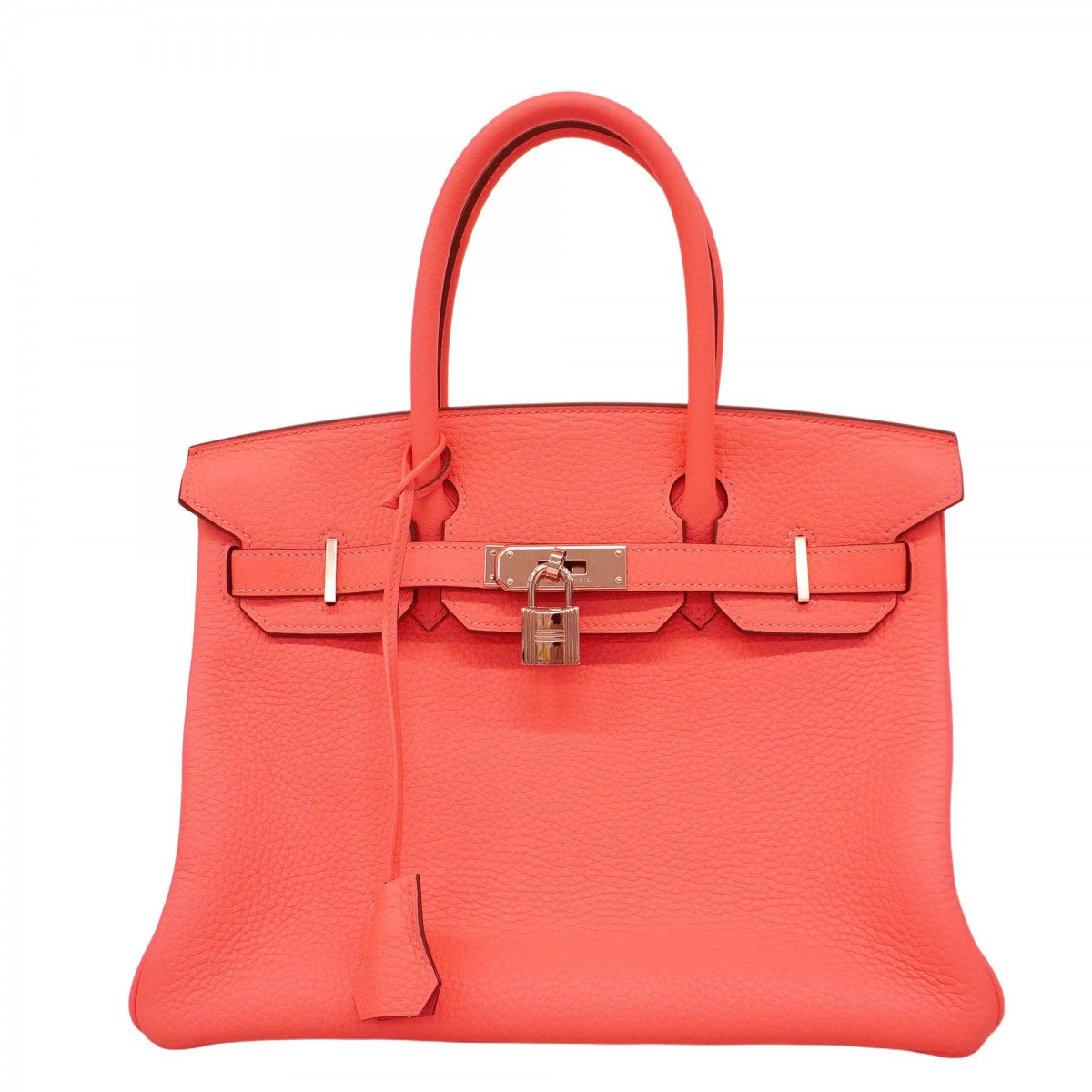 ★SALE【5he5371-h】エルメス ハンドバッグ バーキン30 トリヨンクレマンス ローズアザレ シルバー金具 Y刻印【中古】レディース