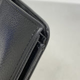 【5he5414-h】シャネル 長財布 キャビアスキン ブラック シルバー金具【中古】レディース