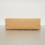 【5he5426-h】シャネル ハンドバッグ ワイルドステッチ ラムスキン ブラウン ゴールド金具【中古】レディース