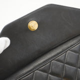 【5he5427-h】シャネル ショルダーバッグ マトラッセ チェーンショルダー ラムスキン ブラック ゴールド金具【中古】レディース