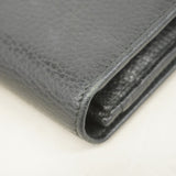 【5he5429-h】グッチ 長財布 GGマーモント 456116 レザー ブラック ゴールド金具【中古】レディース