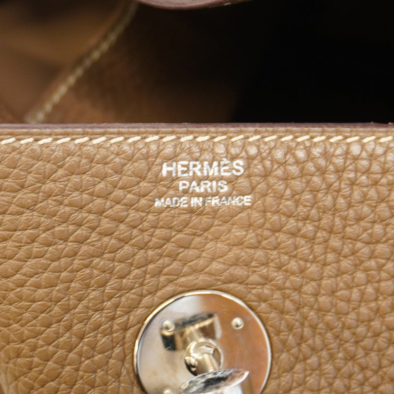 【5he5438-h】エルメス ショルダーバッグ リンディ30 トリヨンクレマンス エトゥープ シルバー金具 A刻印【中古】レディース