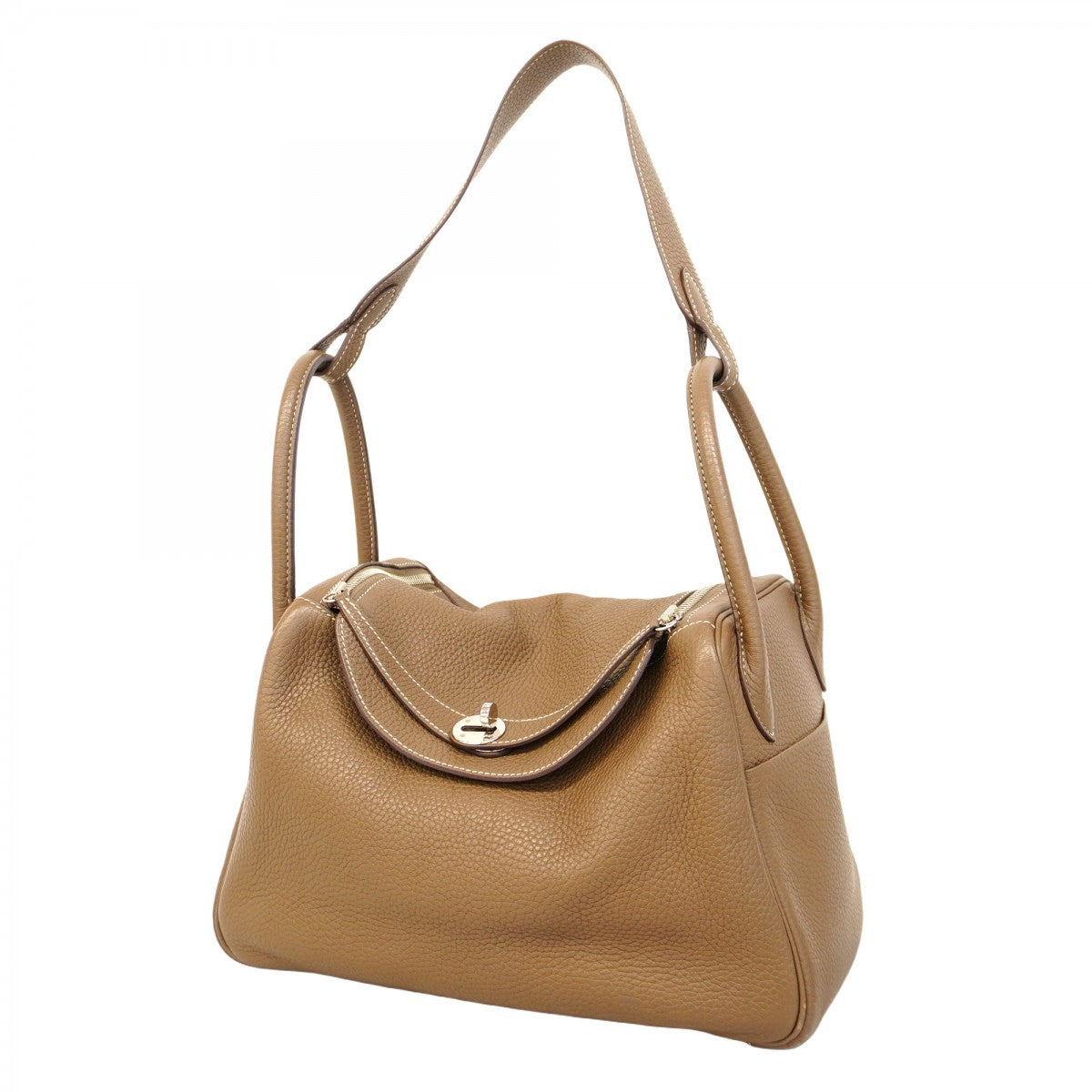【5he5438-h】エルメス ショルダーバッグ リンディ30 トリヨンクレマンス エトゥープ シルバー金具 A刻印【中古】レディース