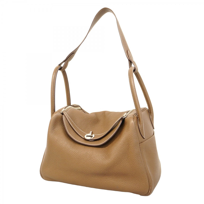 【5he5438-h】エルメス ショルダーバッグ リンディ30 トリヨンクレマンス エトゥープ シルバー金具 A刻印【中古】レディース
