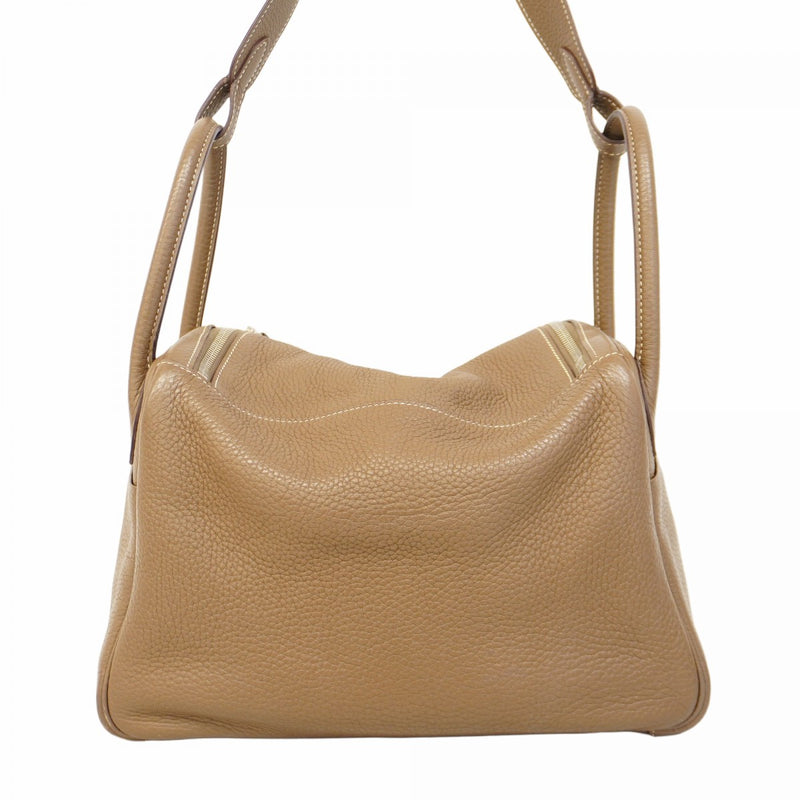 【5he5438-h】エルメス ショルダーバッグ リンディ30 トリヨンクレマンス エトゥープ シルバー金具 A刻印【中古】レディース
