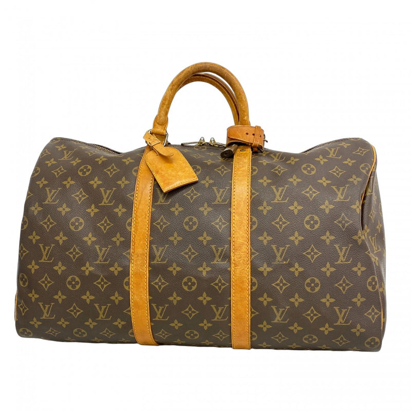 LOUIS VUITTON モノグラム ハンドバッグ　ブラウン　高級　定番　人気 5he5445-h】ルイヴィトン ボストンバッグ モノグラム キーポル50
