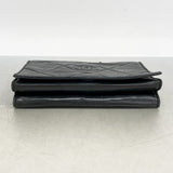 【5he5449-h】シャネル ショルダーバッグ マトラッセ チェーンショルダー ラムスキン ブラック ゴールド金具【中古】レディース