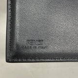 【5he5477-h】フェンディ 三つ折り財布 FFダイヤモンド レザー ブラック ゴールド金具【中古】レディース