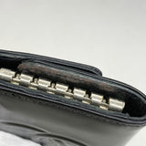★SALE【5he5490-h】シャネル キーケース カメリア パテントレザー ブラック シルバー金具【中古】レディース