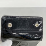 ★SALE【5he5490-h】シャネル キーケース カメリア パテントレザー ブラック シルバー金具【中古】レディース