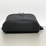 【5he5553-h】グッチ ウエストバッグ GGナイロン 449182 ナイロン ブラック シルバー金具【中古】レディース