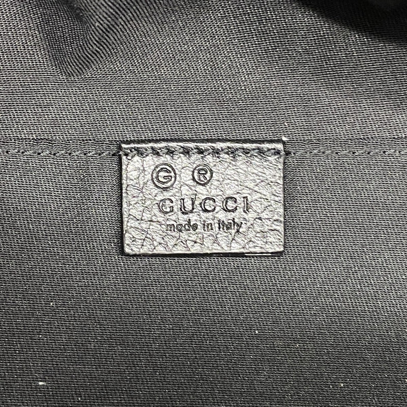 【5he5553-h】グッチ ウエストバッグ GGナイロン 449182 ナイロン ブラック シルバー金具【中古】レディース