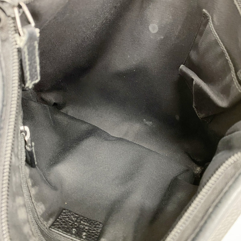 【5he5556-h】グッチ ショルダーバッグ アビー 258642 デニム ブラック シルバー金具【中古】レディース