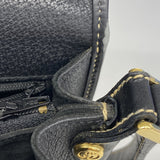 【5he5565-h】グッチ ショルダーバッグ 007 261 0715 レザー ブラック ゴールド金具【中古】レディース