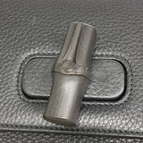 【5he5577-b-h】グッチ ショルダーバッグ バンブー 387611 レザー ブラック シャンパンゴールド金具【中古】レディース