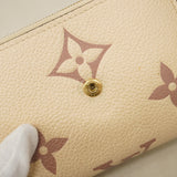 ★SALE【5he5605-h】ルイヴィトン 三つ折り財布 モノグラム・アンプラント バイカラー ポルトフォイユヴィクトリーヌ M80086 クレーム/ボワドローズ【中古】