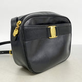 ★SALE【5he5620-h】サルヴァトーレフェラガモ ショルダーバッグ ヴァラ レザー ブラック ゴールド金具【中古】レディース