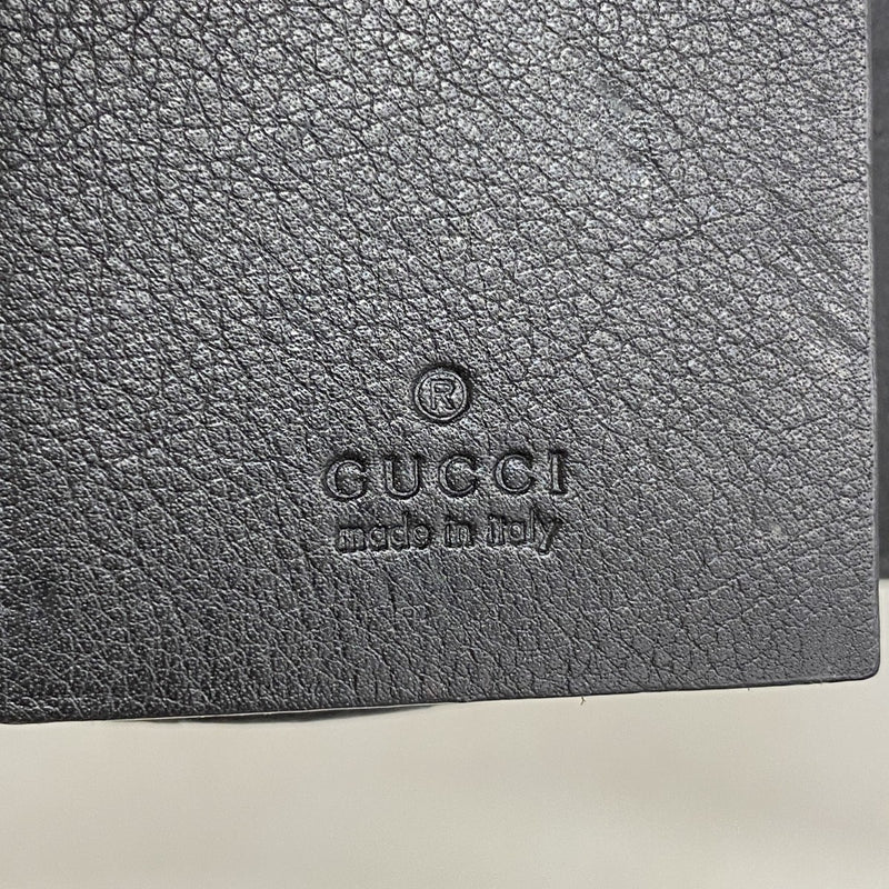 【5he5624-h】グッチ キーケース マイクログッチシマ 388682 レザー ブラック ゴールド金具【中古】レディース