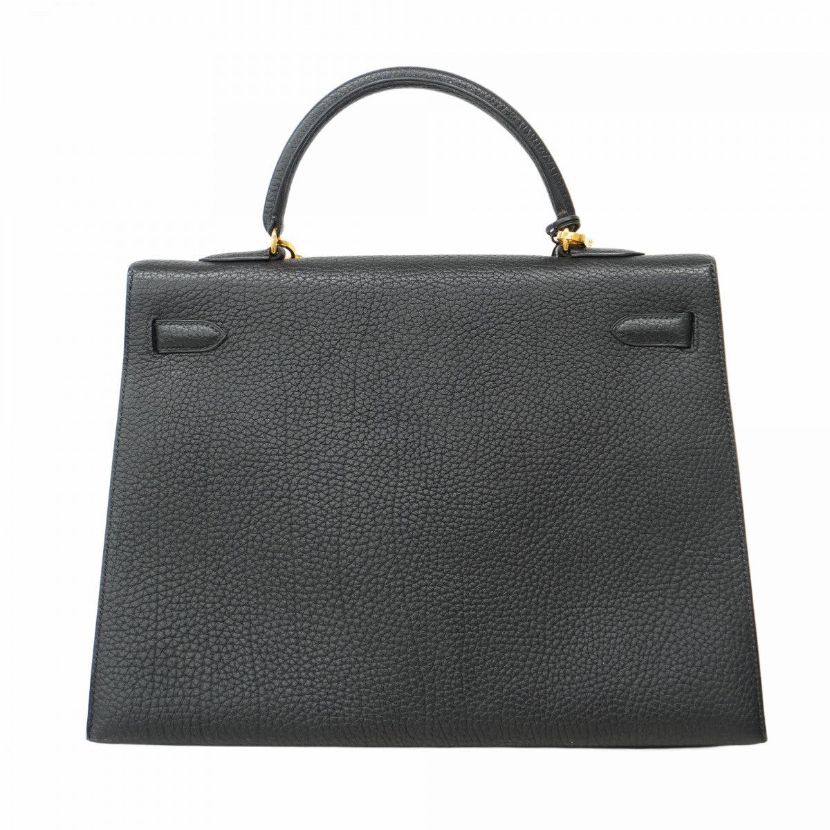 【5he5638-h】エルメス ハンドバッグ ケリー35 アルデンヌ ブラック ゴールド金具 ○Z刻印【中古】レディース