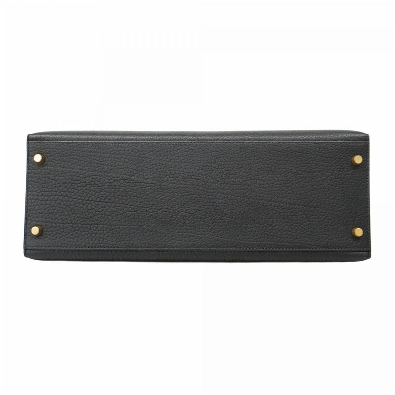 【5he5638-h】エルメス ハンドバッグ ケリー35 アルデンヌ ブラック ゴールド金具 ○Z刻印【中古】レディース