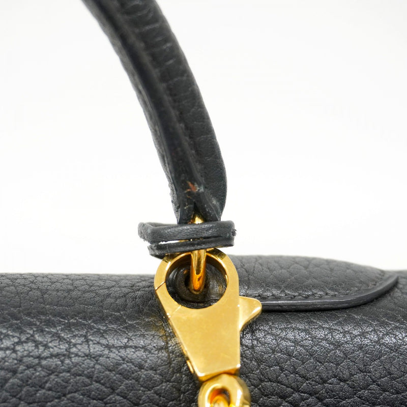 【5he5638-h】エルメス ハンドバッグ ケリー35 アルデンヌ ブラック ゴールド金具 ○Z刻印【中古】レディース