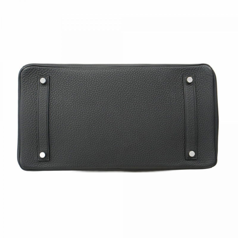 【5he5646-h】エルメス ハンドバッグ バーキン35 トゴ ブラック シルバー金具 C刻印【中古】レディース