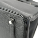 【5he5646-h】エルメス ハンドバッグ バーキン35 トゴ ブラック シルバー金具 C刻印【中古】レディース