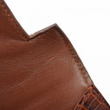 ★SALE【5he5654-g-h】エルメス ハンドバッグ ポシェットケリー アリゲーター ミール ゴールド金具 □M刻印【中古】レディース