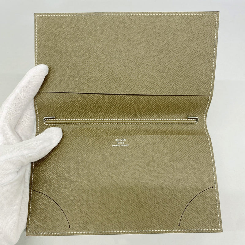 【5he5673-h】エルメス 手帳カバー アジェンダ ヴォーエプソン エトゥープ シルバー金具 □R刻印【中古】メンズ レディース ユニセックス