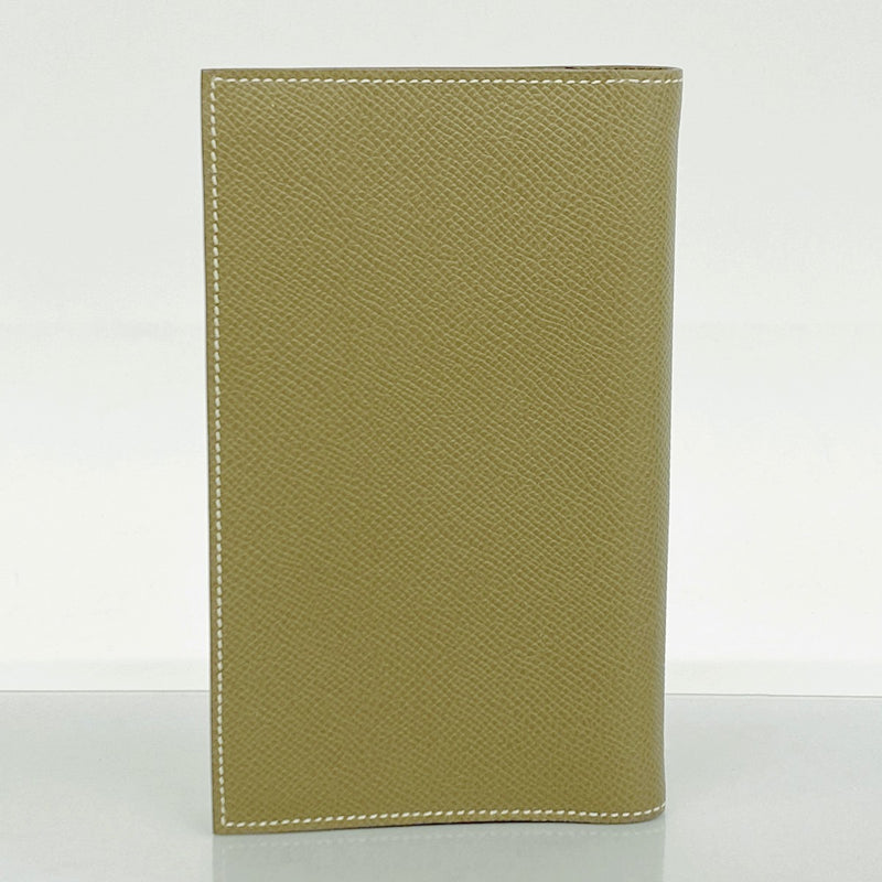 【5he5673-h】エルメス 手帳カバー アジェンダ ヴォーエプソン エトゥープ シルバー金具 □R刻印【中古】メンズ レディース ユニセックス