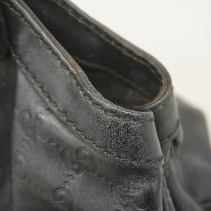 【5he5675-h】グッチ ハンドバッグ グッチシマ スーキー 211944 レザー ブラック シャンパンゴールド金具【中古】レディース