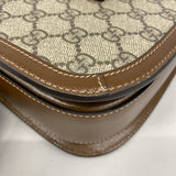 【5he5684-h】グッチ ショルダーバッグ GGスプリーム ホースビット 602204 PVC ベージュ ブラウン ゴールド金具【中古】レディース